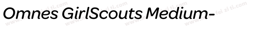 Omnes GirlScouts Medium字体转换
